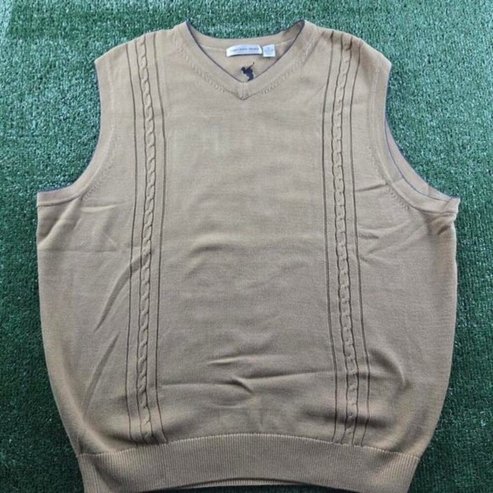 Tan express‎ links knit golf sweater vest